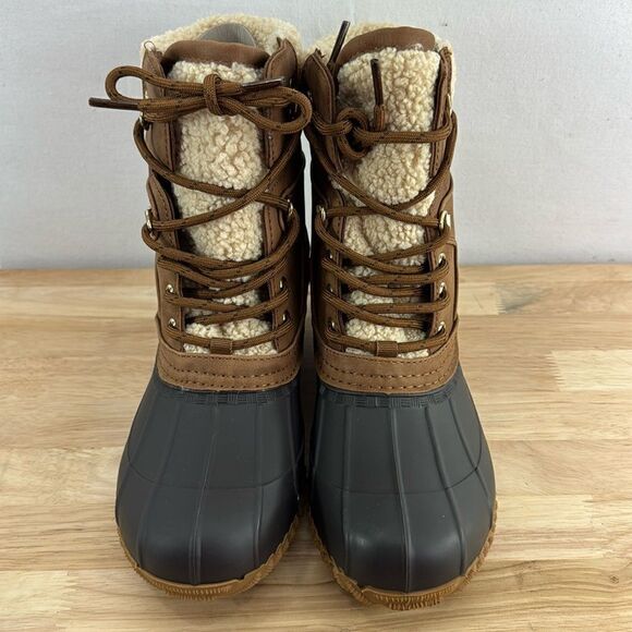 Tommy Hilfiger Rainah Duck Boot-Medium Brown- Size 7 M (Medium)- NIB - Picture 1 of 8